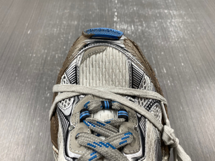 B*ALENCIAGA 3XL SNEAKER WORN-OUT IN DARK GREY 734734 W3XL2 9065