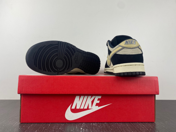 Nike Dunk Low LX Black Suede Team Gold (Women