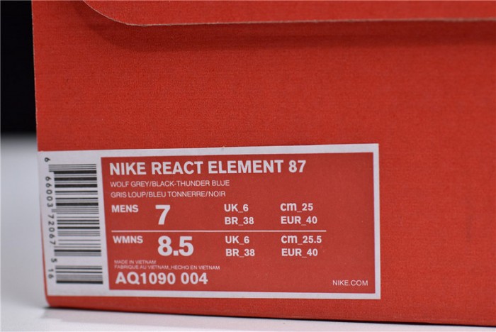 Nike React Element 87 Blue Orange AQ1090-004