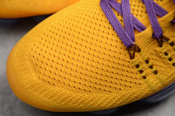 Nike Air VaporMax Flyknit 2018 Lemon Yellow/Purple mens AA3858-104