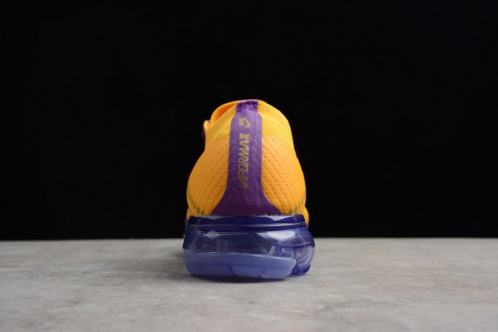 Nike Air VaporMax Flyknit 2018 Lemon Yellow/Purple mens AA3858-104