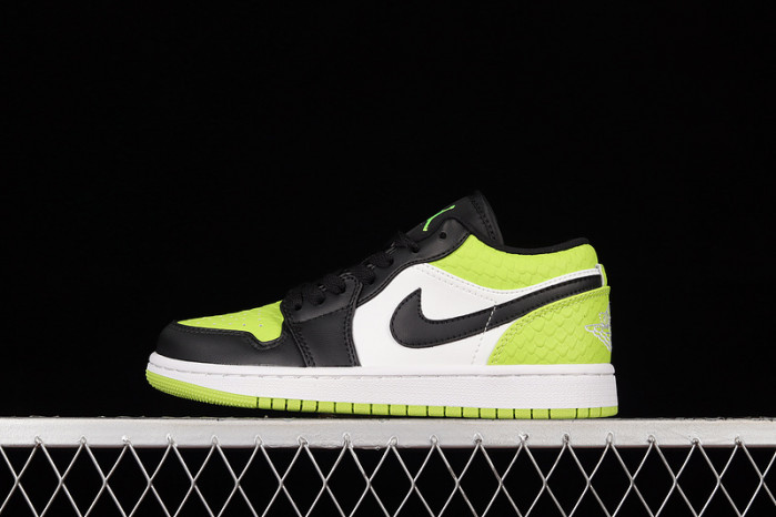 AIR JORDAN 1 LOW "VIVID GREEN SNAKESKIN