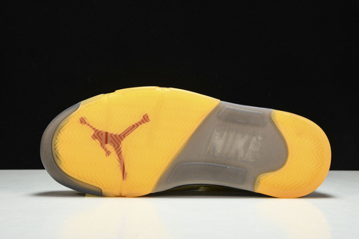 OW x Air Jordan 5 Sail Red DH8565-100