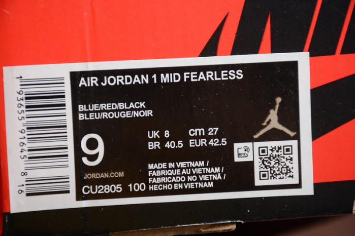 AIR JORDAN 1 MID SE FEARLESS BLUE THE GREAT CU2805-100