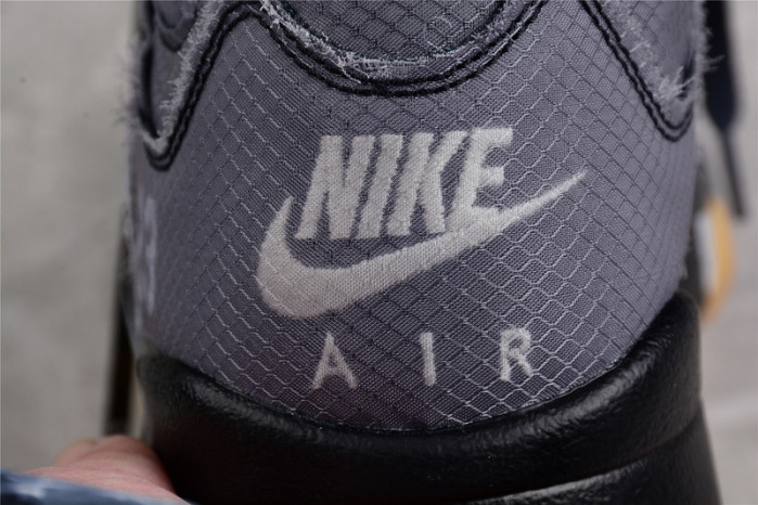 OW Air Jordan 5 SP Black Muslin Fire Red CT8480-001