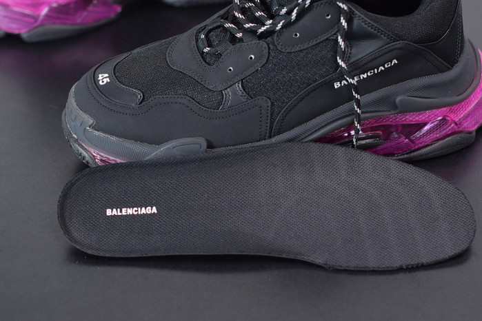 BL TRIPLE S TRAINERS CLEAR SOLE BLACK 541335 W09O1 9252