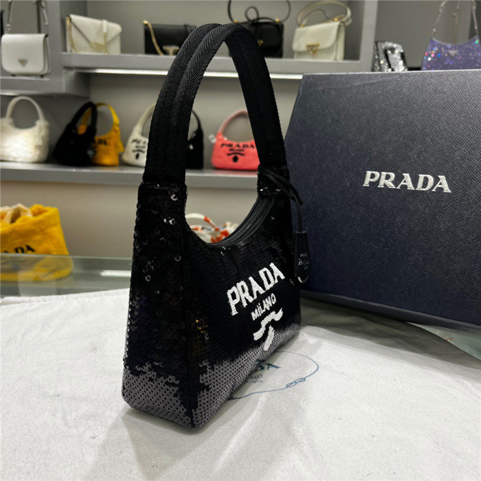 Pra*a 1n1419 nylon hobo bag-24*11*7cm