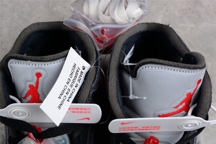 OW Air Jordan 5 SP Black Muslin Fire Red CT8480-001