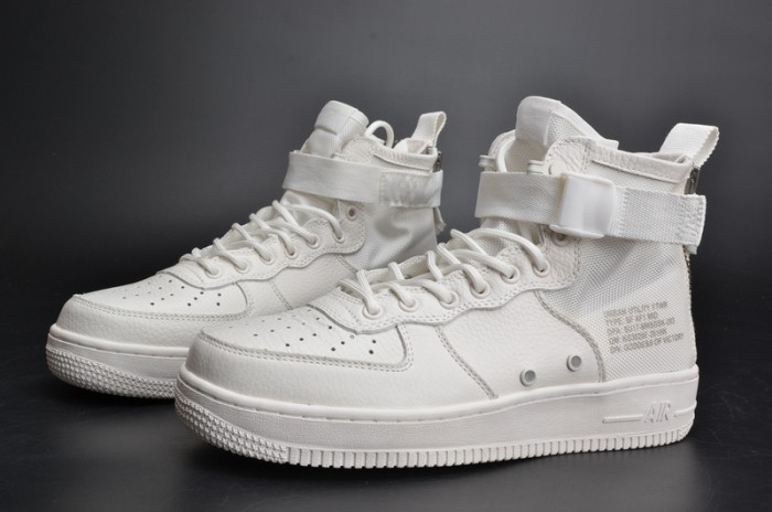 Nike Air Force 1 Mid “Triple Ivory” white AA6655-100