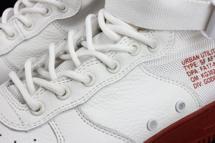 NIKE SF AIR FORCE 1 MID "RED IVORY" WHITE MENS 917753-100