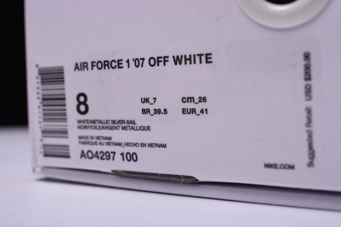 OW Nike Air Force 1 Low ComplexCon White AO4297-100
